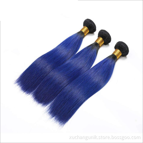 Uniky Indian Human Hair Silky Straight 99J Ombre Color Human Hair Bundles Virgin Remy Red Wine Human Weaving Extension